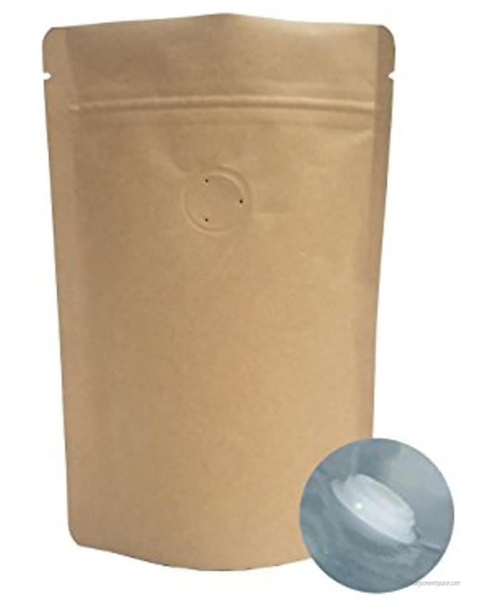 AwePackage Barrier Kraft Paper Stand up Zipper Coffee Pouch Bags with Aroma Degassing Valve 25 3 Oz