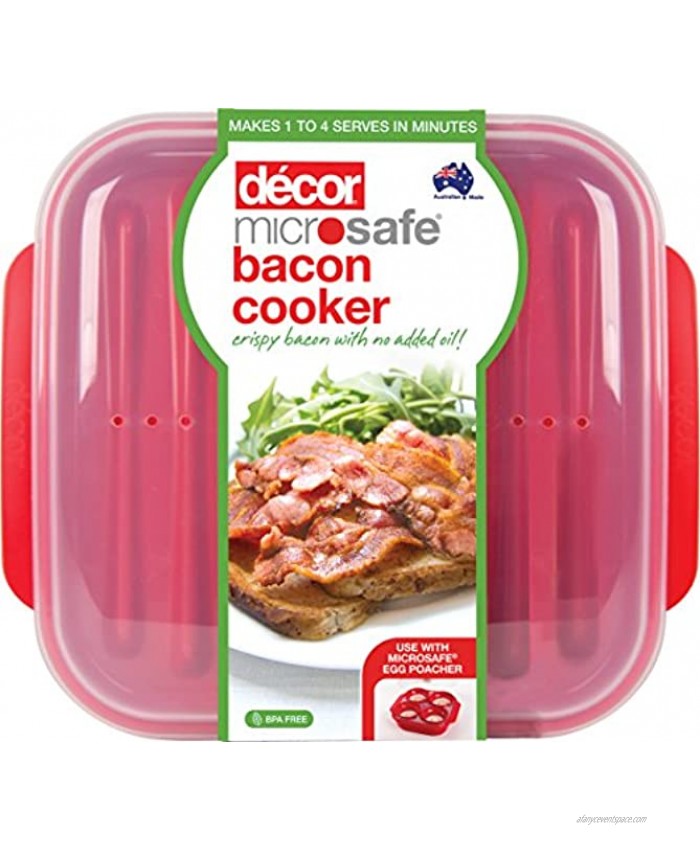 Decor Microsafe Bacon Cooker One Size Red