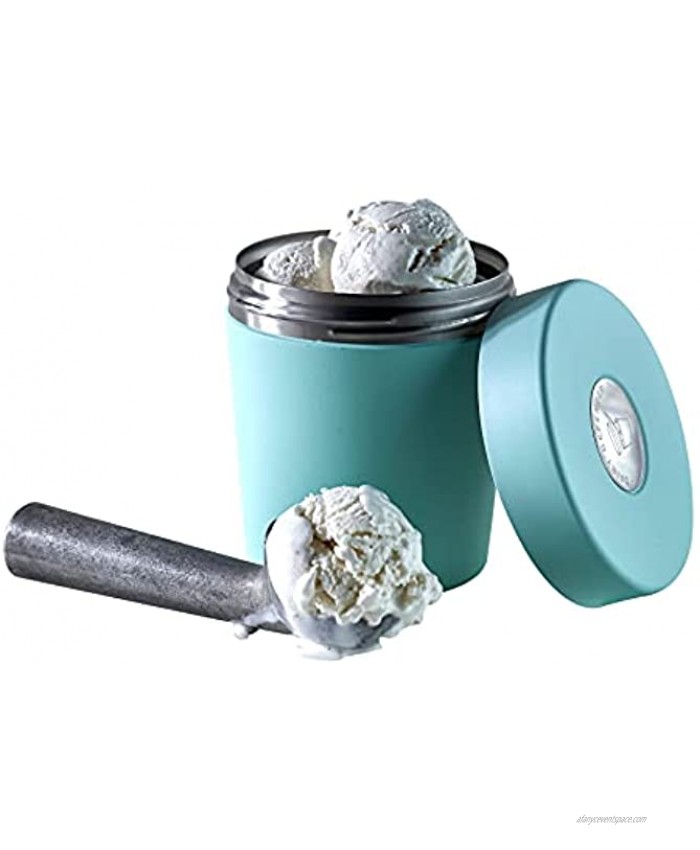 Ice Cream Pint Storage Container Stainless Steel Double Wall Vacuum Insulated Thermos Storage Dairy Defender