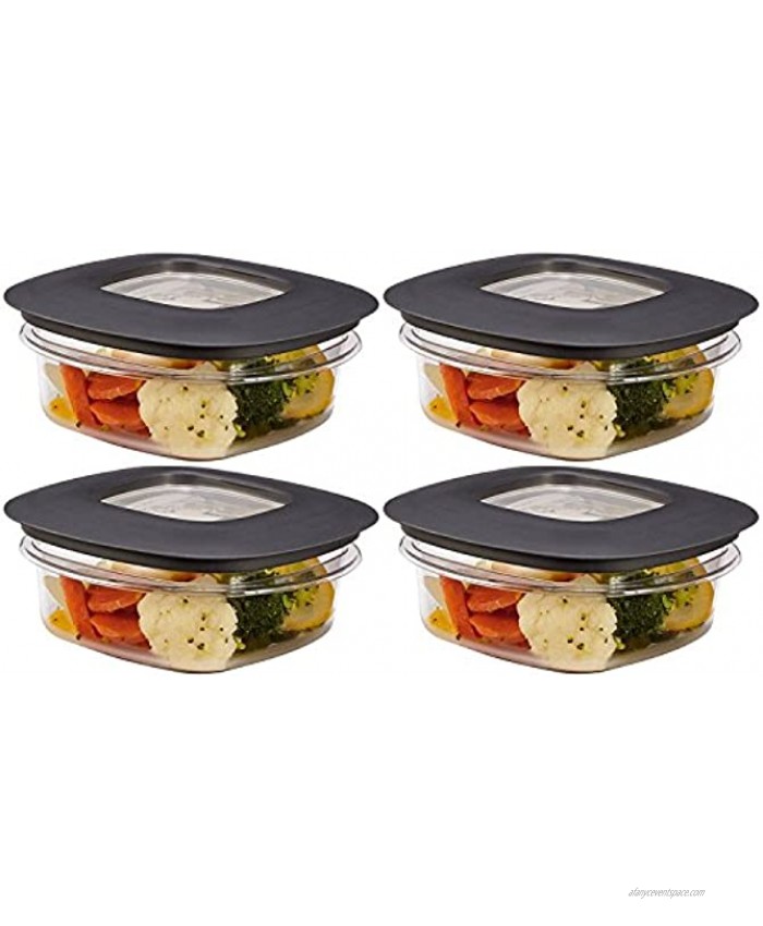 Rubbermaid Premier Food Storage Container 1.25 Cup Grey Pack of 4