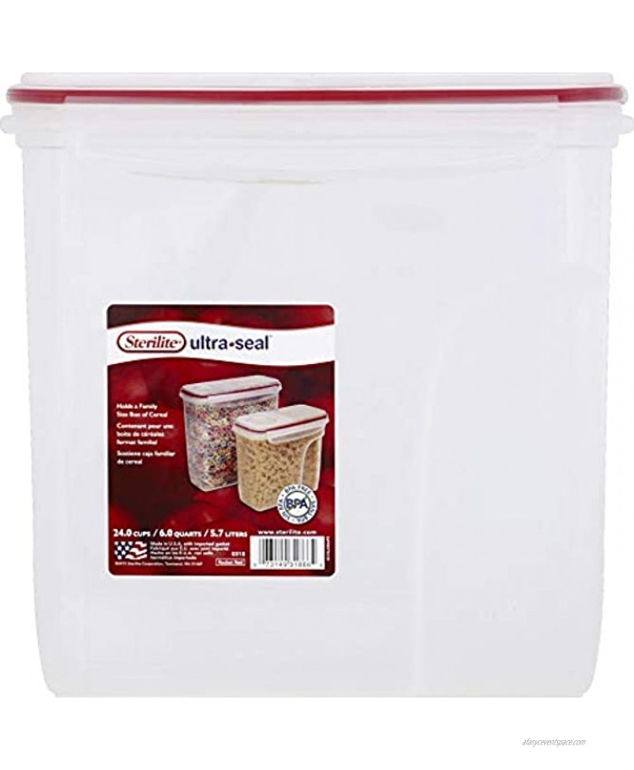 Sterilite 3186606 Container & Food Storage Clear 24 Cup Food Container Ultra-Seal 1 EA