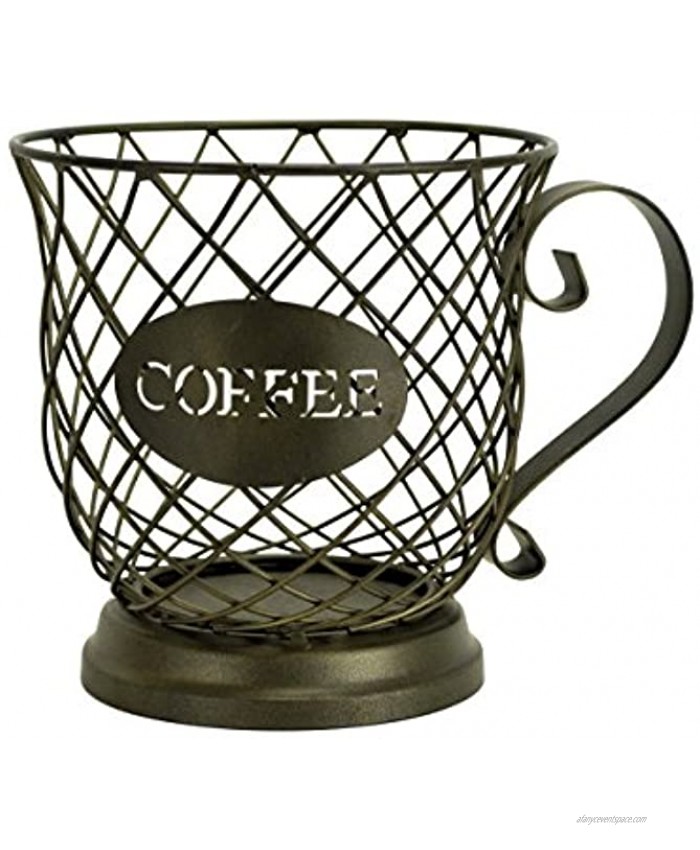 Boston Warehouse Coffee Mug Kup Keeper Storage Basket