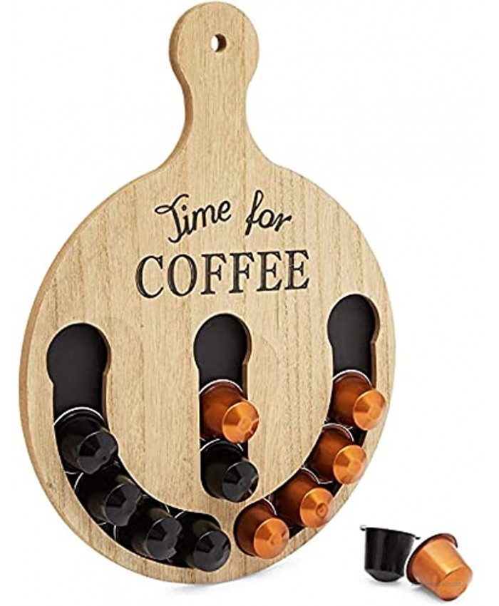 Wall Mounted Coffee Capsule Organizer for Small Espresso Pods 9.5 x 12.6 In