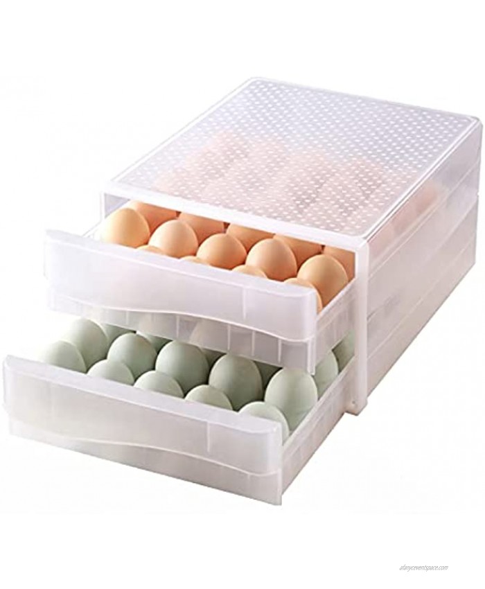 Egg Holder for Refrigerator THIPOTEN 60 Grid Eggs Storage Container for Refrigerator Perfect Household Egg Organizer for a Hobby Farm