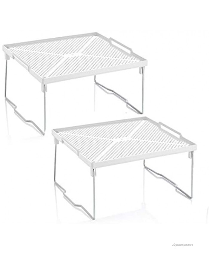 UMS Plastic Kitchen Cabinet Shelf organizer- stackable useable for your spice fridge shelf freezer pantry 28X30 cm