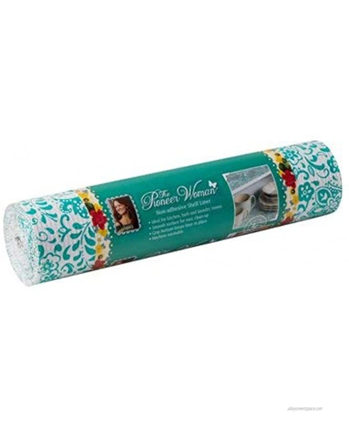 The Pioneer Woman Non-Adhesive Shelf Liner 12 in X 10 FT Traveling Vines