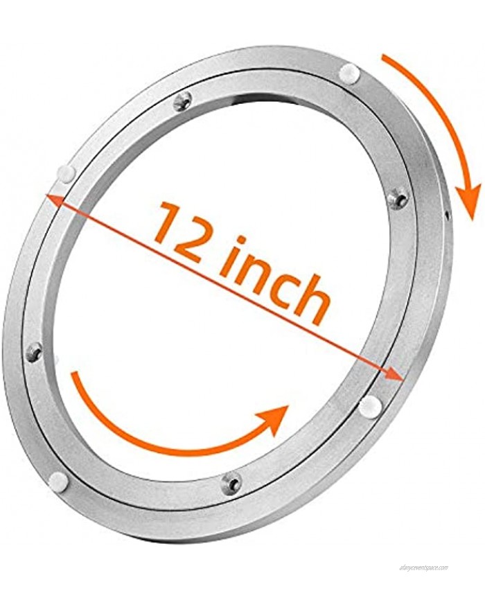 12 inch Aluminium Lazy Susan Turntable Bearing STARVAST Heavy Duty Lazy Susan Hardware Round Rotating Bearing Turntable Base for Kitchen Dining Table Load Capacity: 132-176 lbs