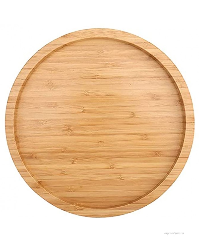 Fasmov 12 Inches Diameter Bamboo Lazy Susan Turntable