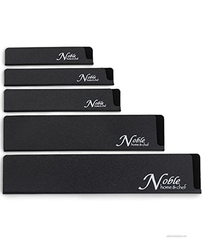 5-Piece Universal Knife Edge Guards are More Durable No BPA Gentle on Your Blades and Long-Lasting. Noble Home & Chef Knife Covers Are Non-Toxic and Abrasion Resistant! Knives Not Included