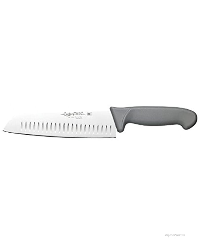 Cutlery-Pro Gourmet Chef Santoku Knife with Hollow Grounds Professional Quality NSF Approved German Carbon Steel X50CrMov15 7-Inch Blade
