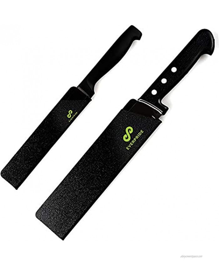 EVERPRIDE 6 Inch & 8 Inch Chef Knife Guard Set 2-Piece Set Universal Blade Edge Cover Sheaths for Chef and Kitchen Knives – Durable BPA-Free Felt Lined Sturdy ABS Plastic – Knives Not Included