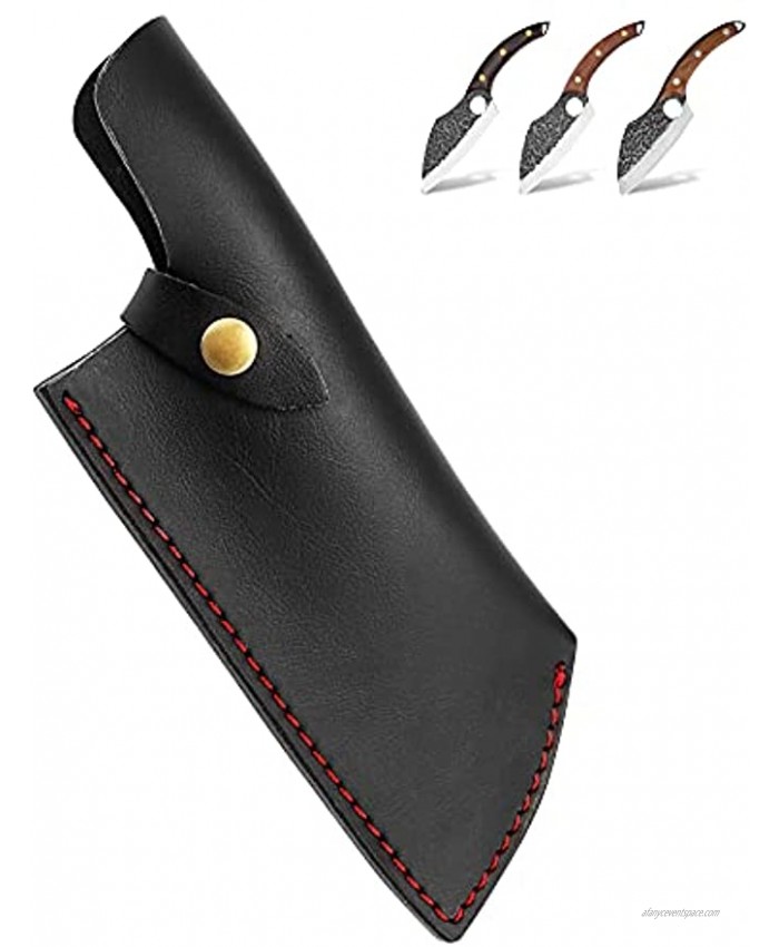 XYJ Leather Sheath Universal Knife Cover Kitchen Chef Case Utility Cleaver Santoku Knife Sheath Outdoor Carry Belt Buckle For Storing Cooking Knives Tool