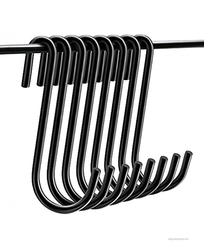 20 Pack Heavy Duty S Hooks Pan Pot Holder Rack Hooks Hanging Hangers S Shaped Hooks for Kitchenware Pots Utensils