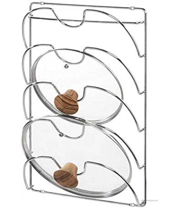 iDesign Classico Kitchen Cabinet Storage Rack for Pot Pan Lids Chrome