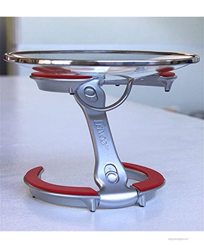 Trivae Unique Patented Pan Lid Utensil and Pot Holder Dish Cake Serving Stand and Trivet All-in-1 Perfect Gift for the Kitchen Lover
