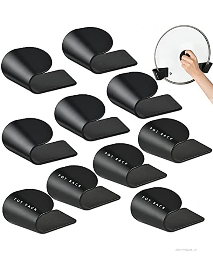 Worldity Wall Mount Pot Lid Organizer 5 Pairs Pot and Pan Organizer for Cabinet Adjustable Lid Holder Cabinet Door Organizer Pot Hangers for Kitchen Wall MountBlack