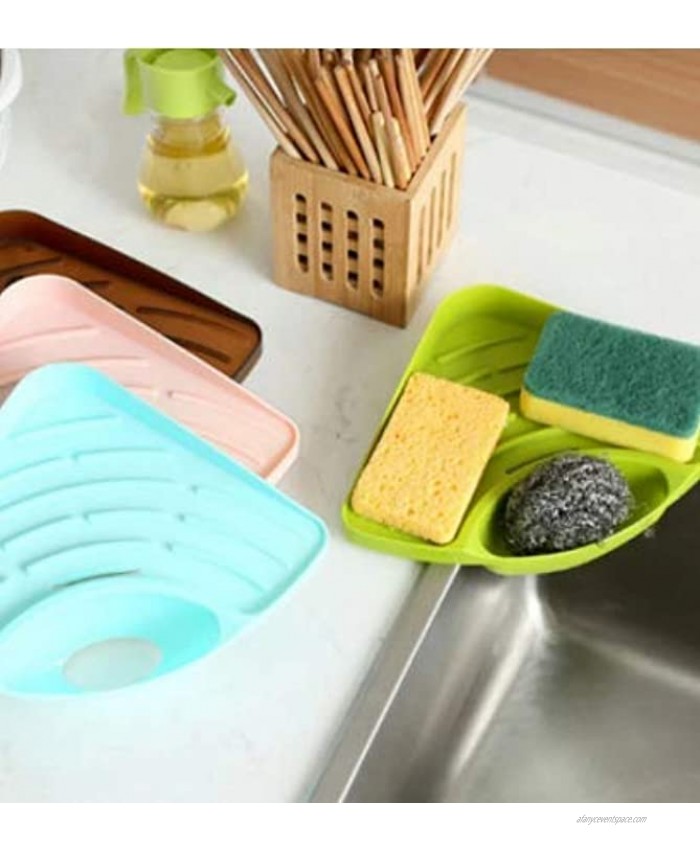 Kitchen Sponge Organizer Kitchen Sink Organizer Sink Caddy Sponge Scratcher Sink Tray Soap Holder Green