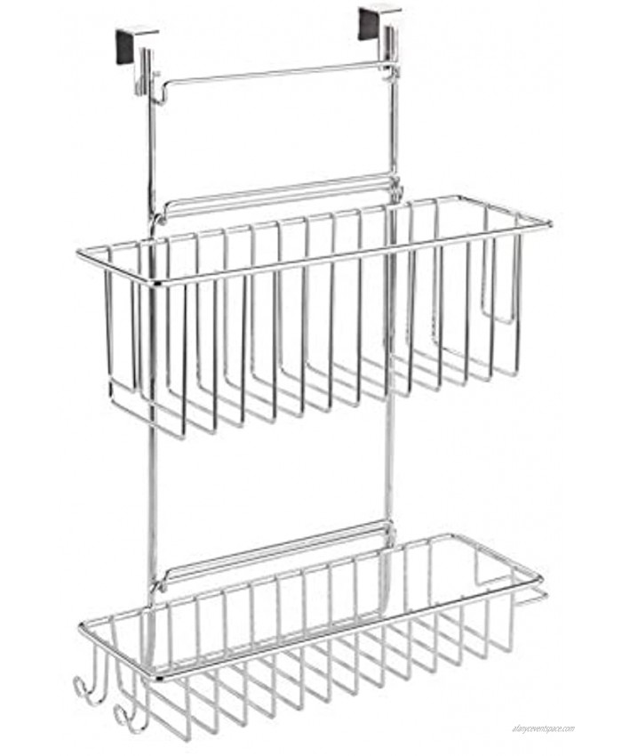 WENKO Clip-On Rack with 2 Shelves Silver