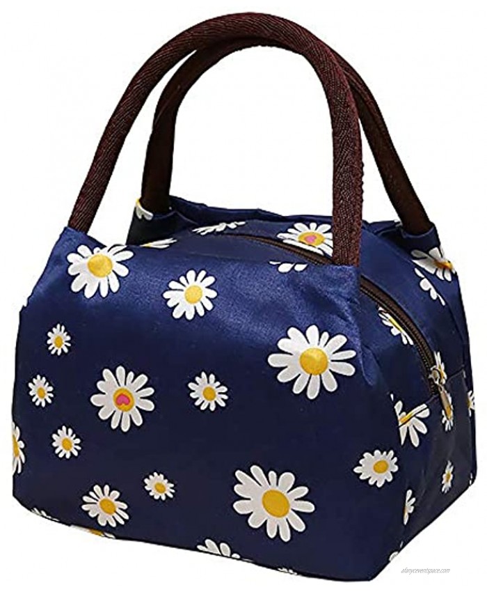 Lunch Bag for Women Instant Lunch Bag Large Tote Bag A-Navy