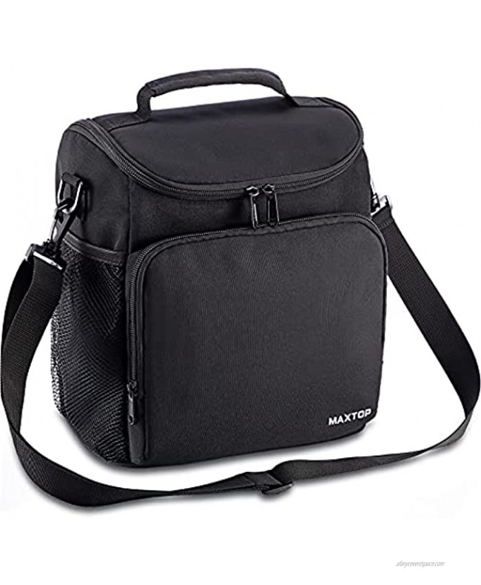 MAXTOP Lunch Box for Men & Women Reusable Insulated Lunch Cooler Bags for Women with Adjustable Strap Large Thermal Lunch Tote Bag for Office Work Hiking Outdoor Picnic Beach.
