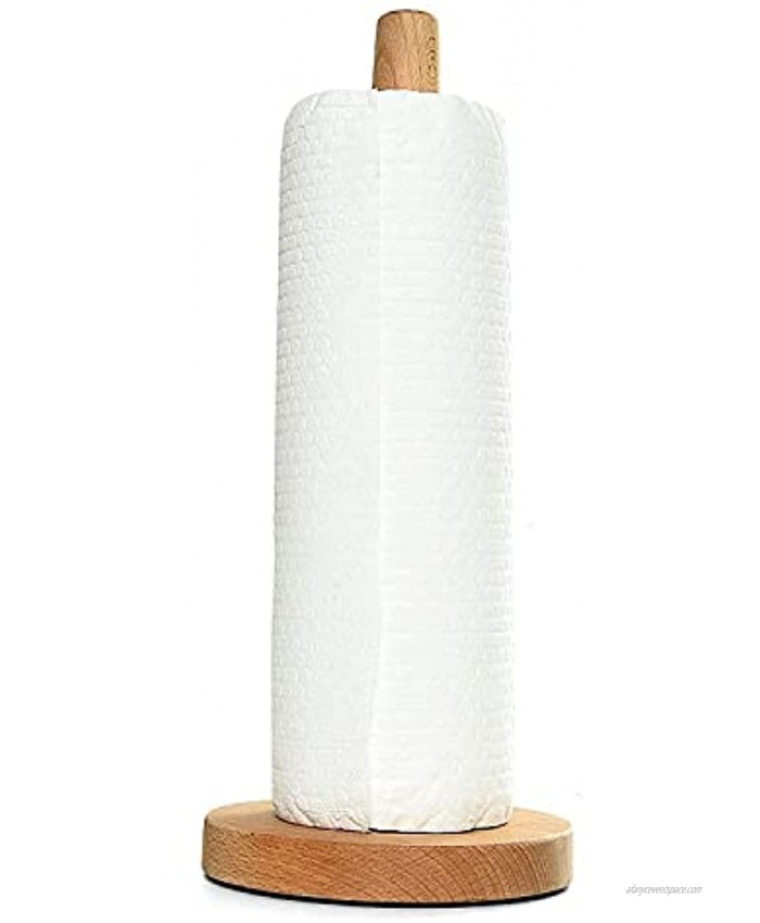 Gonioa Wooden Paper Towel Holder Paper Hanger Rack Countertop Paper Towel Dispenser Towel Roll Stand Organizer for Kitchen Living Room Bedroom Home Decoration