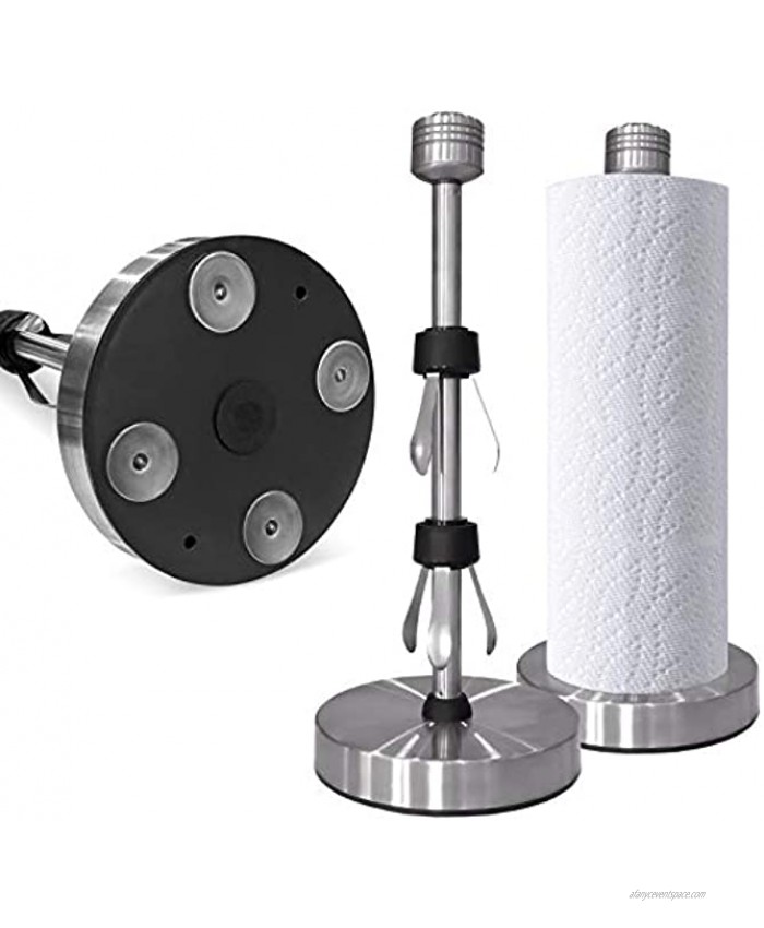 Posh by Ford Stainless Paper Towel Holder Silver Paper Towel Holder Paper Towel Stainless Holder Paper Towel Holder for countertop Paper Towel roll Holder,