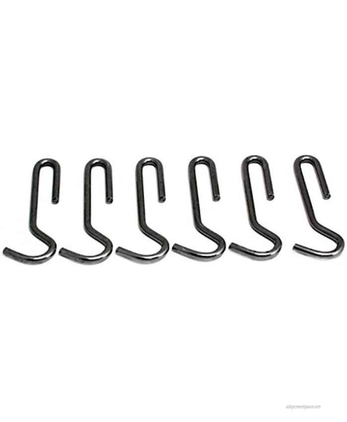 Enclume Straight Pot Hook Set of 6 Use with Pot Racks Hammered Steel