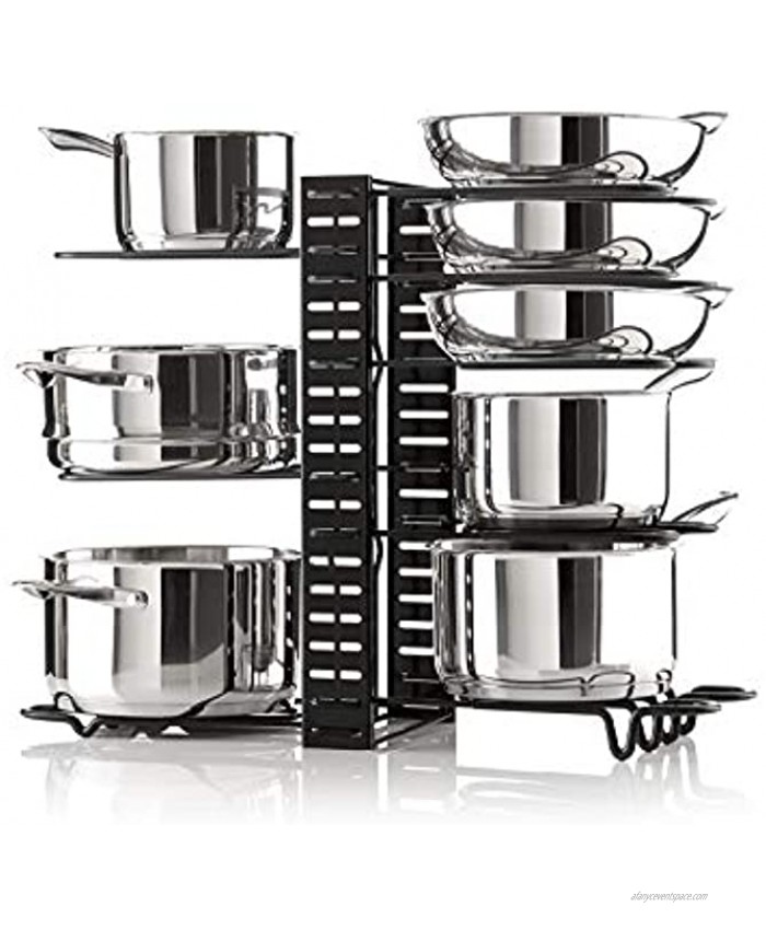 Smartsome Cabinet Organizer Adjustable Pot Rack Holds A Minimum Of 8 Pots Pans And Lids 3 Different DIY Ways To Use The Pots And Pans Organizer Including On The Counter