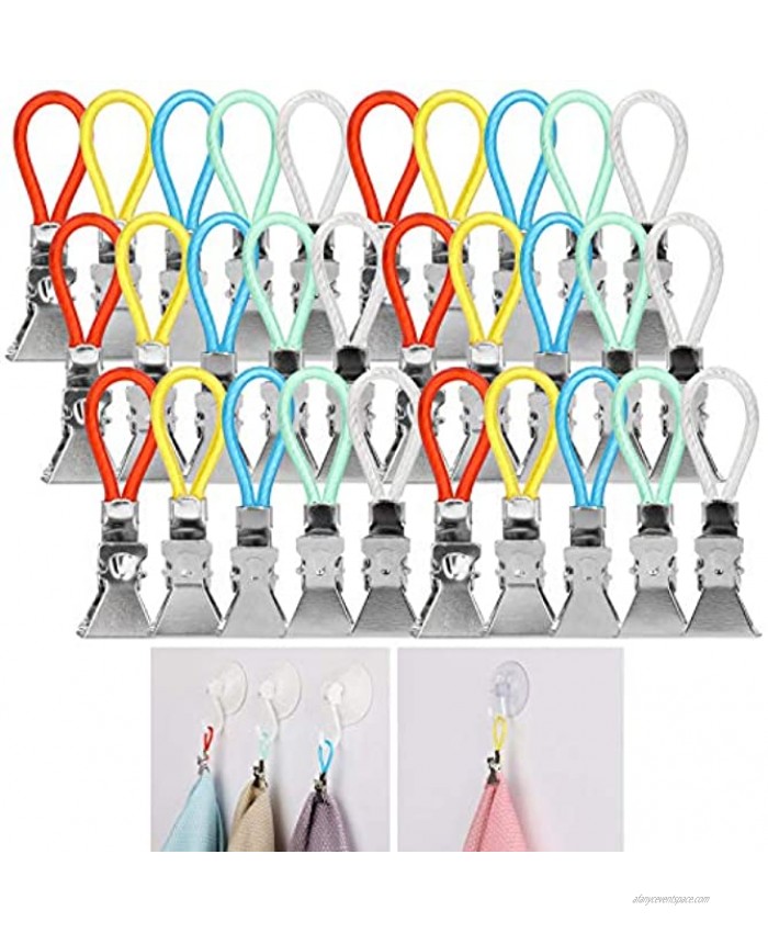 30-Pack Kitchen Towels Clip Akwox Tea Towel Holder Clips,Cloth Hook Clip Hangers for Home Kitchen Bathroom Cupboards Hanging Towels