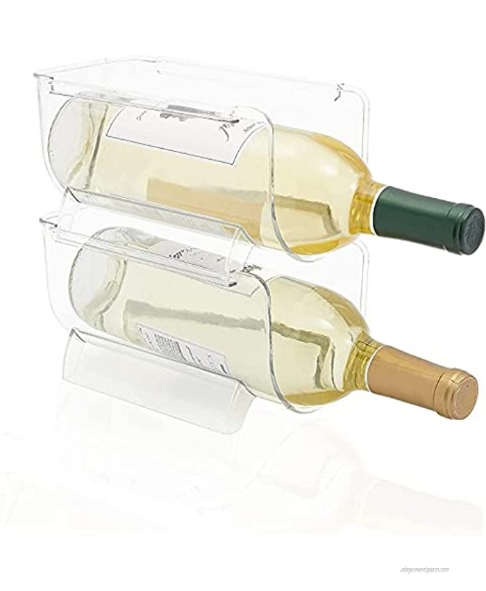 Juvale Stackable Wine Bottle Holders Plastic Organizer 2-Piece Set