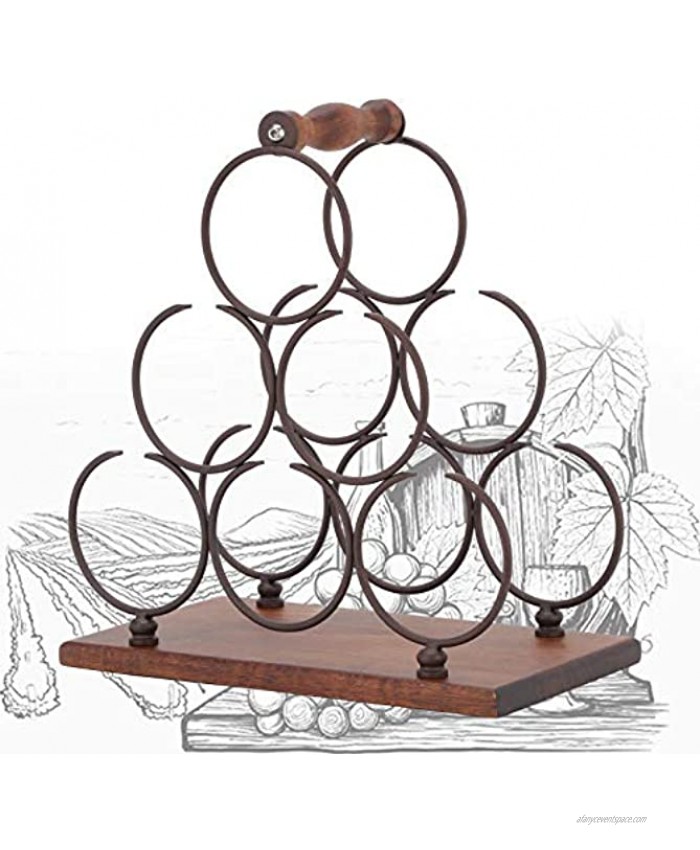MorNon Tabletop Wine Rack Wine Storage Holders Stands Countertop Wine Holder for 6 Bottles Perfect for Home Decor & Kitchen Storage Rack Bar Wine Cellar Cabinet Pantry etc 3-Tier Classic Design