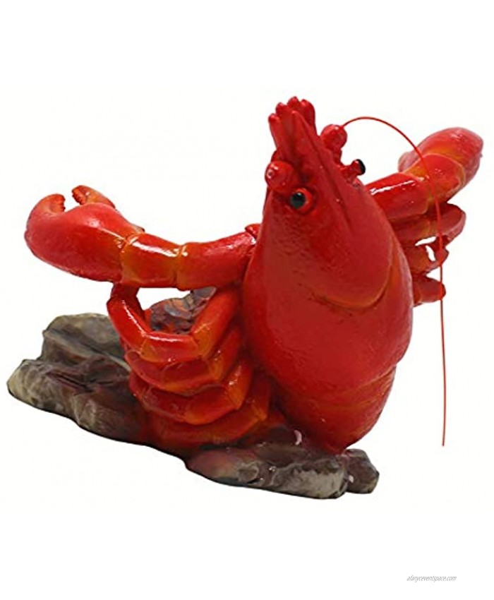 Red Lobster Wine Bottle Holder Resin Tabletop Counter Decoration 4.5 Inches