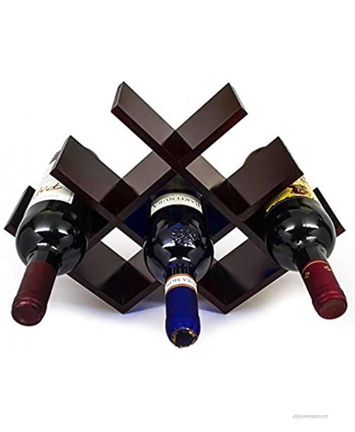 Sorbus Wine Rack Butterfly Stores 8 Bottles of Wine Sleek and Chic Looking Minimal Assembly Required Brown