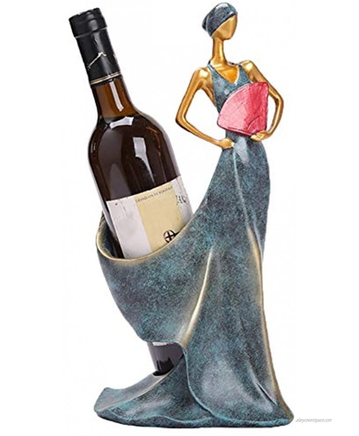 Wine Holder Tall Drink Giraffe Animal Tabletop Single Wine Accessory Bottle Holder Women Shaped Sturdy Sculpture Wine Bottle Holders Figurine Kitchen Decoration Crafts 13.8x6.7x5.7