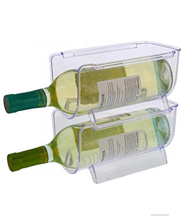 Cuisinart Wine Bottle Holder 2pk Stackable Wine Bottle Storage and Organizer Perfect for The Refrigerator Pantry and Kitchen 8 x 4.5 x 4 inches BPA Free Freezer Safe