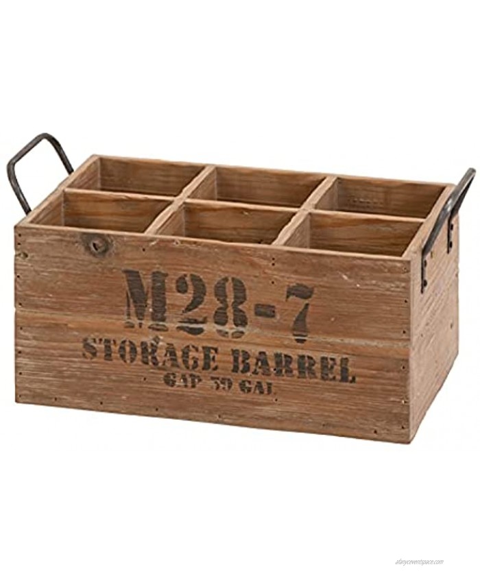 Deco 79 51662 Wine Crate Suitable for Your Home Bar One Size Natural Wood Brown