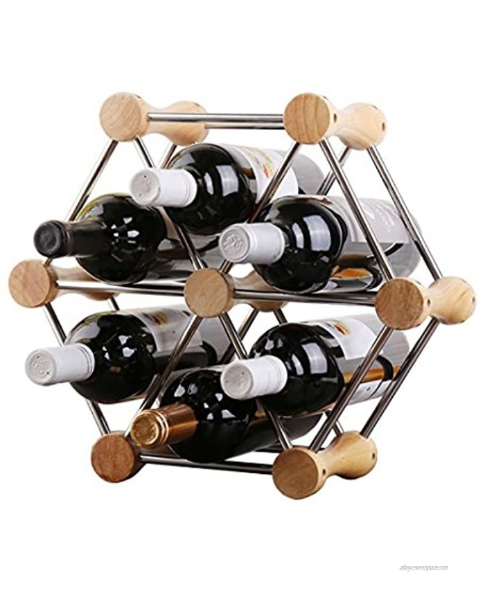 Hundred-Variable Styling Arbitrary Assembly of Classic Style Bottle Wine Racks-Perfect Bars Cellars Basements Cabinets Food Cabinets etc.-Hold 6 Bottles