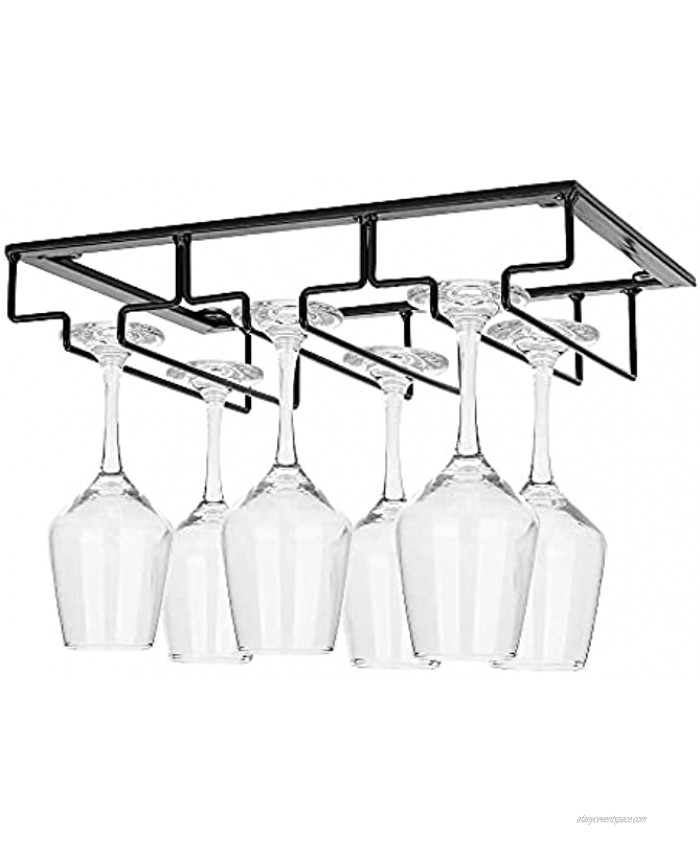 Wine glass rack cabinet high foot rack wine glass hanger steel wire wine glass rack cabinet kitchen bar storage rack 3 rows