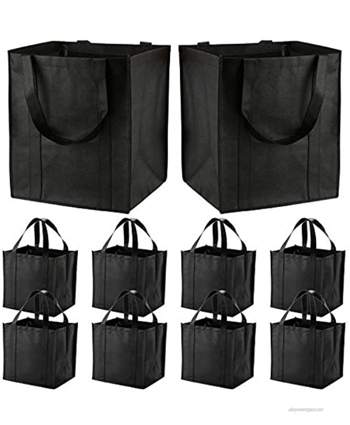 10 Pack Large Reusable Grocery Bags with Reinforced Handles Heavy Duty Shopping Tote bags can Hold 50 LBS Flodable Eco-Friendly