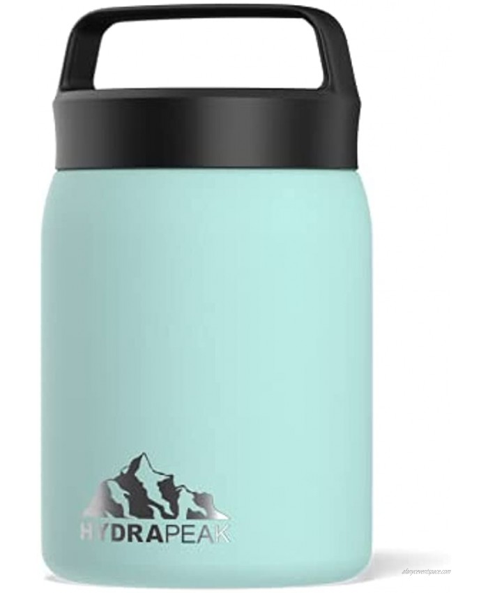 Hydrapeak 18oz Insulated Food Jar Kids Thermos for Hot Food | Leak Proof Stainless Steel Soup Thermos Lunch Box for Kids | 10 Hours Hot : 16 Hours Cold Vacuum Insulated Food containers Aqua
