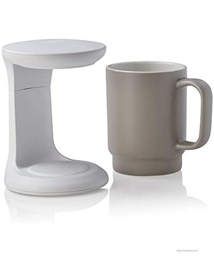 Sipforia Coffee Savor Keep your coffee and tea hot | Cup warmer set for desk | New bone china porcelain | Modern design | Hot beverage enhancer | Dishwasher safe | Home and office