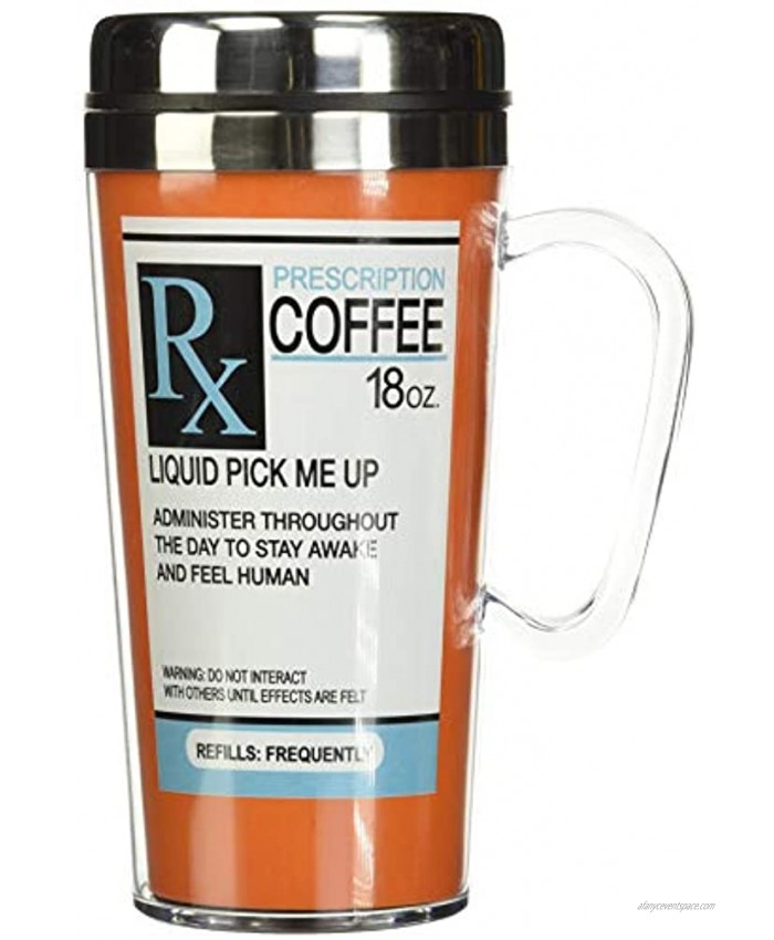 Spoontiques Insulated Travel Mug Prescription Coffee Cup Coffee Lovers Gift Funny Coffee Mug