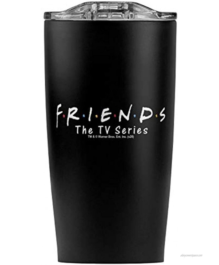 Friends Logo Stainless Steel 20 oz Travel Tumbler Vacuum Insulated & Double Wall with Leakproof Sliding Lid | Great for Coffee Hot Drinks and Cold Beverages