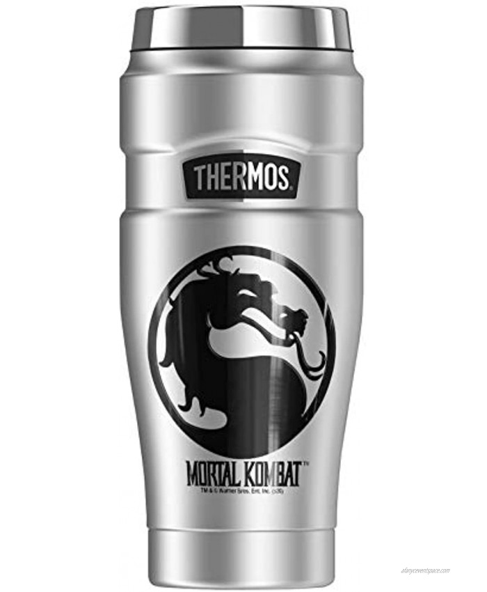 Mortal Kombat X Symbol THERMOS STAINLESS KING Stainless Steel Travel Tumbler Vacuum insulated & Double Wall 16oz