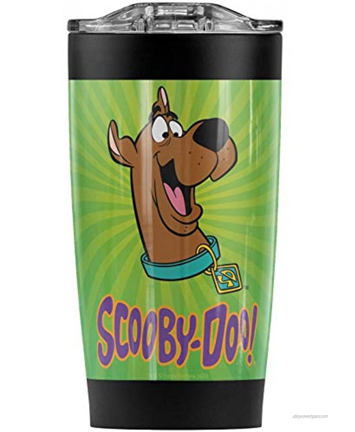 Scooby-Doo Burst Stainless Steel 20 oz Travel Tumbler Vacuum Insulated & Double Wall with Leakproof Sliding Lid | Great for Coffee Hot Drinks and Cold Beverages