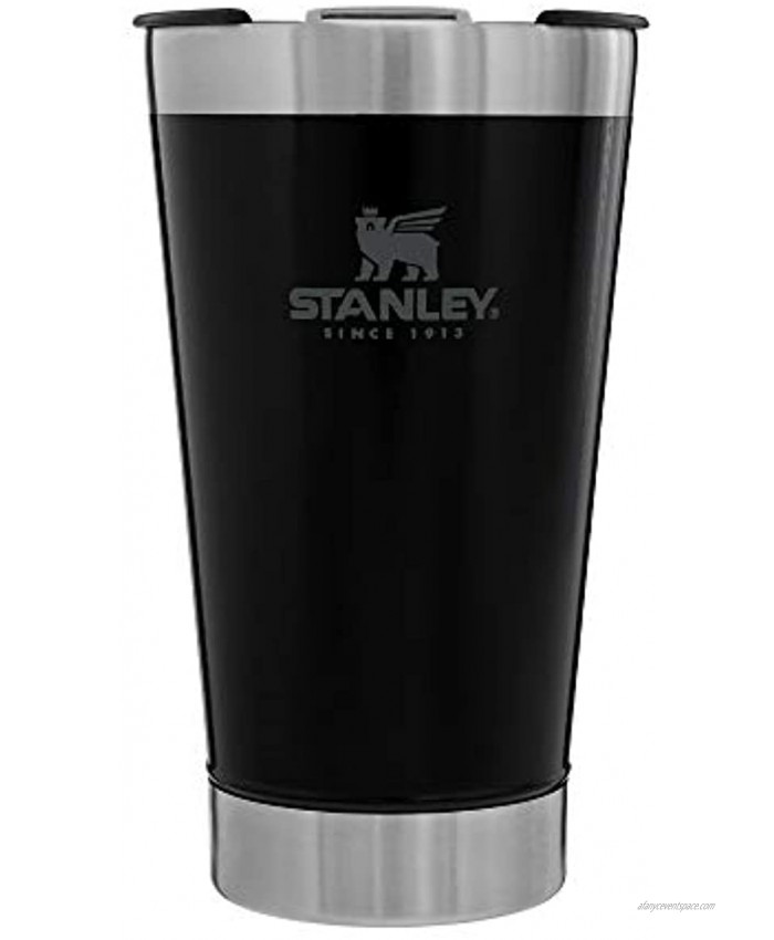 Stanley Classic Stay Chill Vacuum Insulated Pint Glass Tumbler 16oz Stainless Steel Beer Mug with Built-in Bottle Opener Double Wall Rugged Metal Drinking Glass Dishwasher Safe Insulated Cup