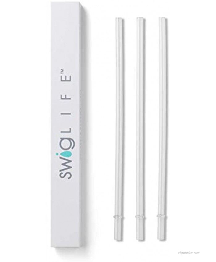 Swig Life Clear Reusable Straw Set Includes 3 Total BPA Free Straws Each Straw is 10.25in Long Fits Swig Life 20oz Tumblers 22oz Tumblers and 32oz Tumblers