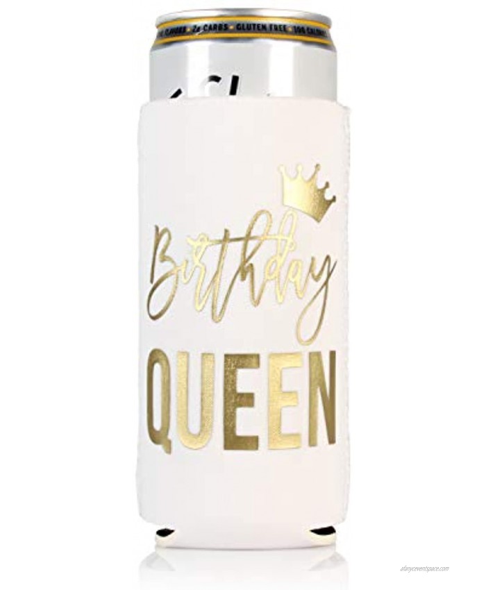 Bachelorette Slim Can Coolers Birthday Queen 1