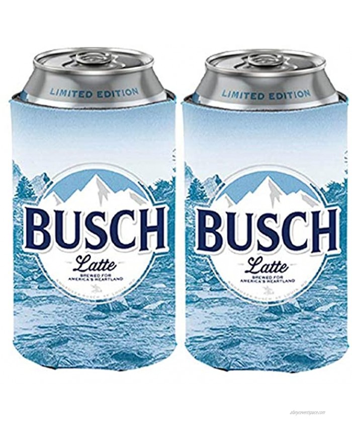 Busch Light Beer BUSCH LATTE Can Coolie Cooler Limited Edition 2 Pack