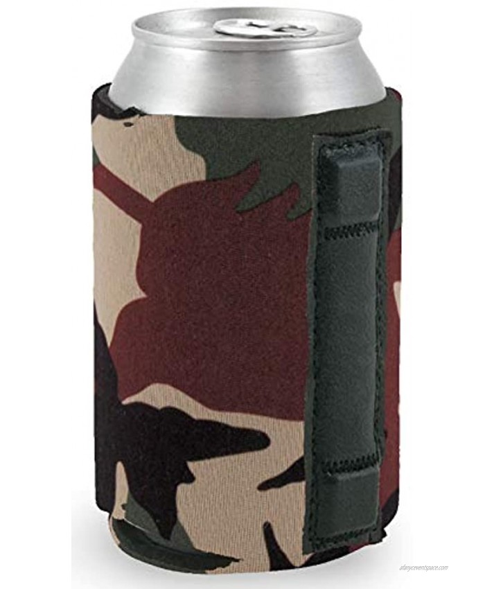 Magnetic Neoprene Can Coolie 1 Green Camo